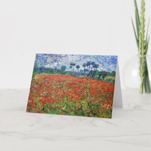 Vincent van Gogh - Poppy Field Card