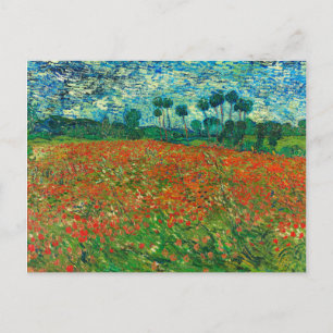 Vincent Van Gogh Poppy Field Fine Art Postcard