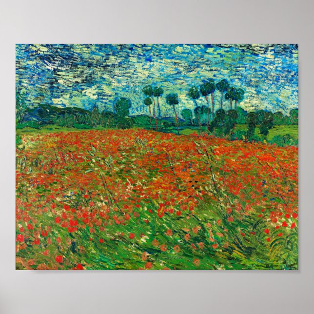 Vincent Van Gogh Poppy Field Fine Art Poster (Front)