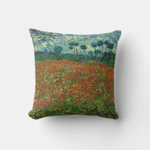 Vincent Van Gogh Poppy Field Floral Vintage Art Cushion