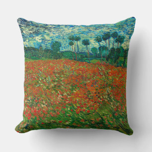 Vincent Van Gogh Poppy Field Floral Vintage Art Cushion