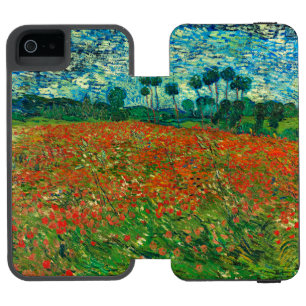 Vincent Van Gogh Poppy Field Floral Vintage Art Incipio Watson™ iPhone 5 Wallet Case
