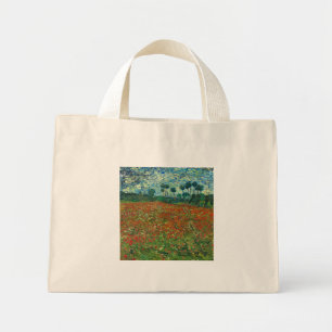 Vincent Van Gogh Poppy Field Floral Vintage Art Mini Tote Bag