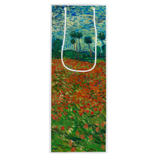 Vincent Van Gogh Poppy Field Floral Vintage Art Wine Gift Bag