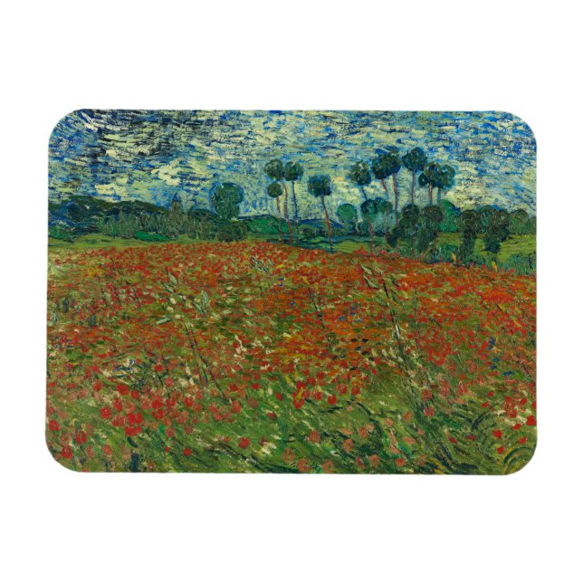 Vincent van Gogh - Poppy Field Magnet (Horizontal)