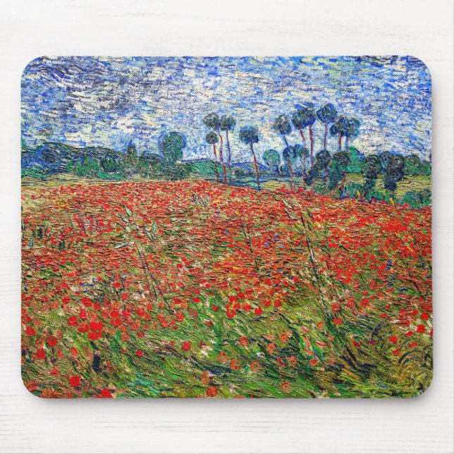 Vincent van Gogh - Poppy Field Mouse Mat (Front)