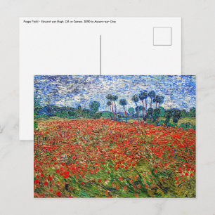 Vincent van Gogh - Poppy Field Postcard