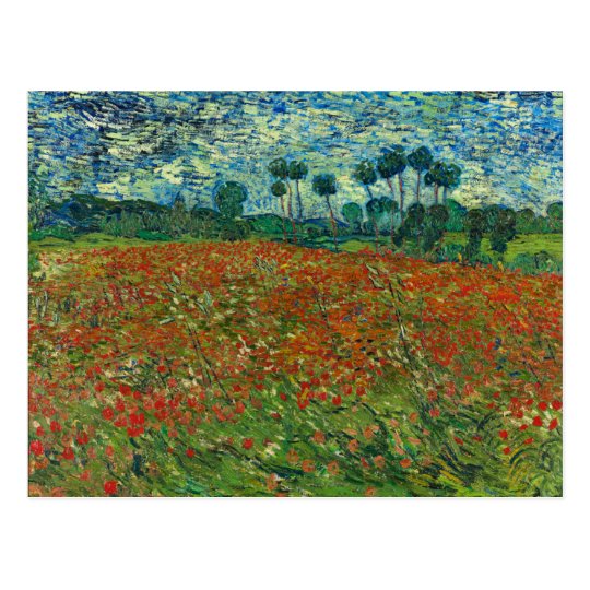 Vincent Van Gogh Poppy Field Postcard