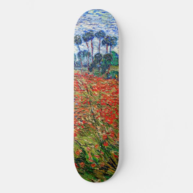 Vincent van Gogh - Poppy Field Skateboard (Front)