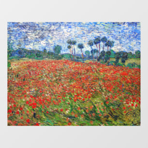 Vincent van Gogh - Poppy Field Window Cling