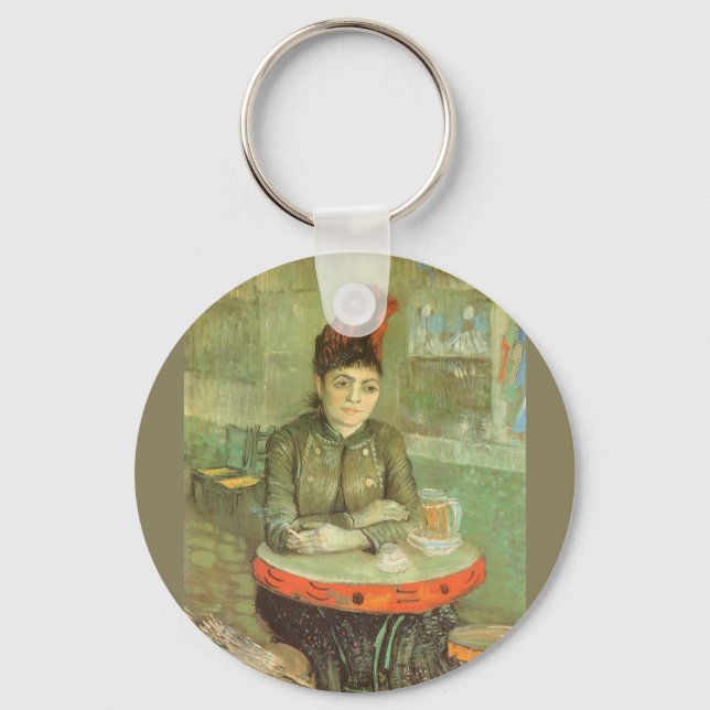 Vincent van Gogh - Portrait of Agostina Segatori Key Ring (Front)