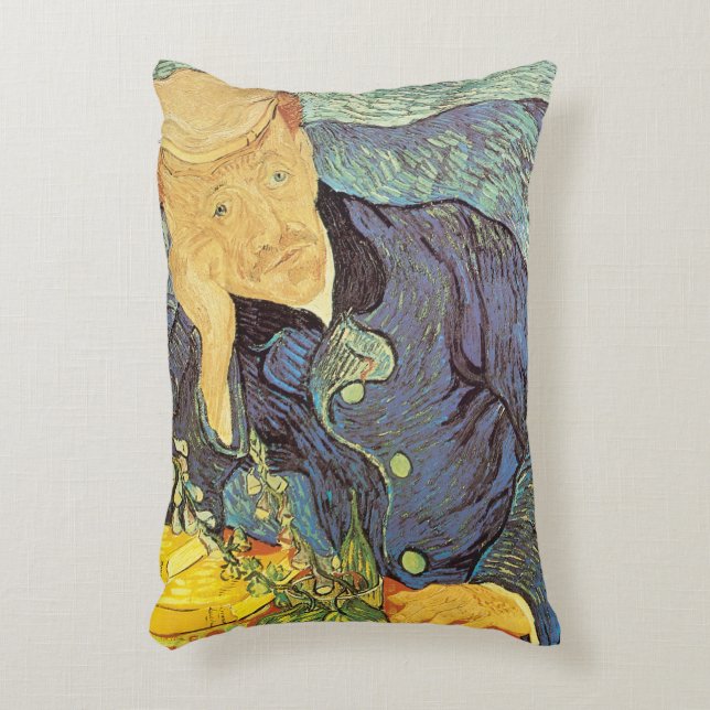 Vincent van Gogh - Portrait of Doctor Gachet Decorative Cushion (Front(Vertical))