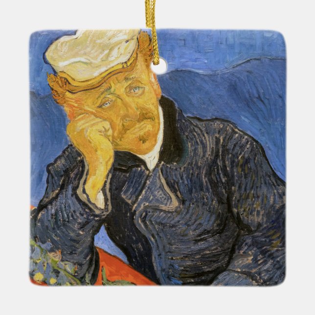 Vincent Van Gogh - Portrait of Doctor Paul Gachet Ceramic Ornament (Front)