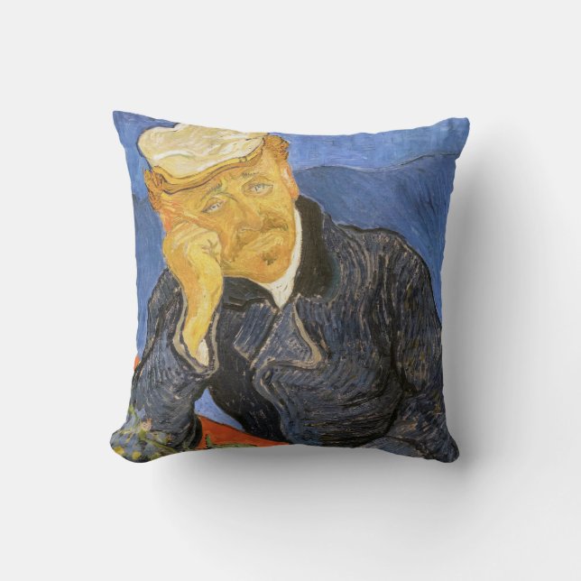 Vincent Van Gogh - Portrait of Doctor Paul Gachet Cushion (Front)