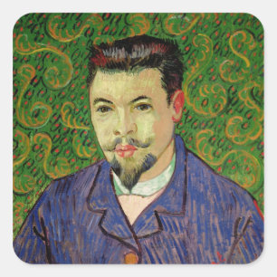 Vincent van Gogh Portrait of Dr. Felix Rey, 1889 Square Sticker