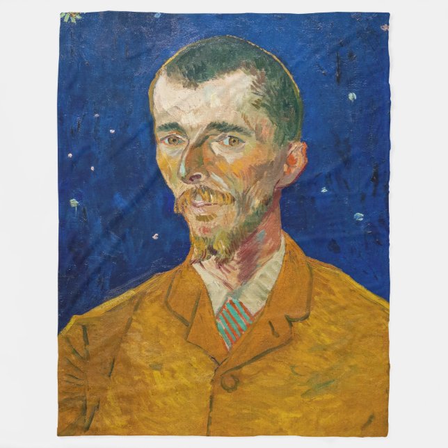 Vincent Van Gogh - Portrait of Eugene Boch, Arles  Fleece Blanket (Front)