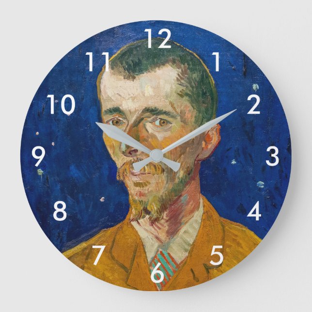 Vincent Van Gogh - Portrait of Eugene Boch, Arles Large Clock (Front)