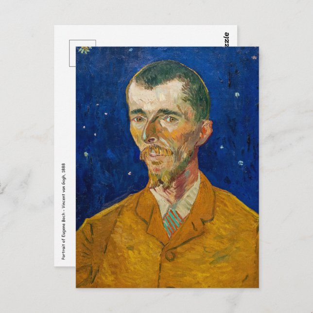 Vincent Van Gogh - Portrait of Eugene Boch, Arles Postcard (Front/Back)