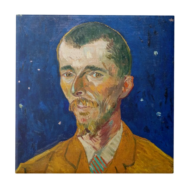 Vincent Van Gogh - Portrait of Eugene Boch, Arles Tile (Front)