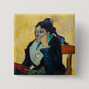Vincent Van Gogh - Portrait of Madame Ginoux 15 Cm Square Badge
