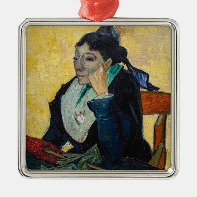 Vincent Van Gogh - Portrait of Madame Ginoux Metal Tree Decoration (Front)