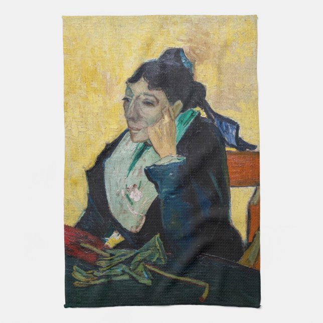 Vincent Van Gogh - Portrait of Madame Ginoux Tea Towel (Vertical)