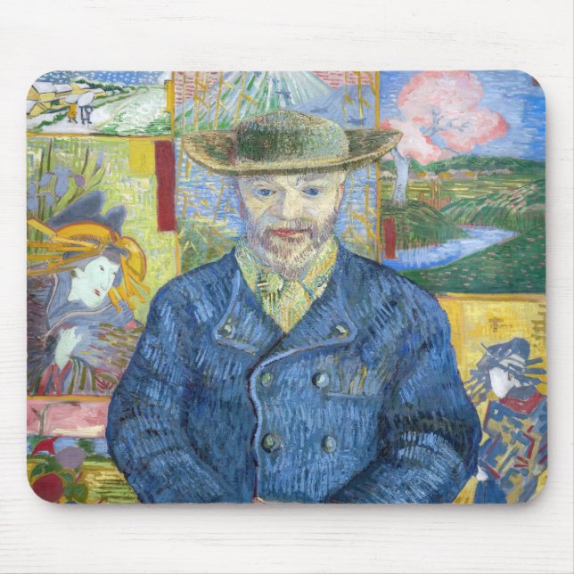 Vincent van Gogh - Portrait of Pere Tanguy Mouse Mat (Front)
