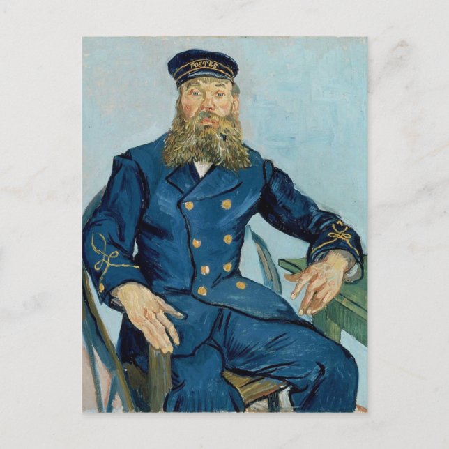 Vincent Van Gogh Portrait of Postman Joseph Roulin Postcard (Front)