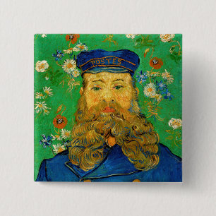 Vincent Van Gogh - Postman Joseph Roulin 15 Cm Square Badge