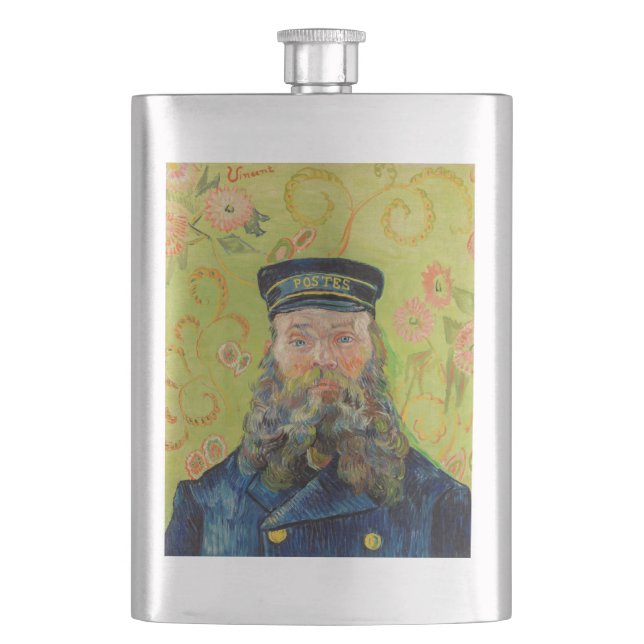 Vincent Van Gogh - Postman Joseph Roulin Hip Flask (Front)