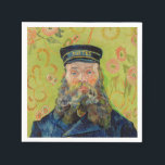 Vincent Van Gogh - Postman Joseph Roulin Napkin<br><div class="desc">Portrait of the Postman Joseph Roulin / Joseph-Etienne Roulin,  le postier - Vincent Van Gogh,  April 1889</div>