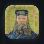 Vincent Van Gogh - Postman Joseph Roulin Paper Plate<br><div class="desc">Portrait of the Postman Joseph Roulin / Joseph-Etienne Roulin,  le postier - Vincent Van Gogh,  April 1889</div>