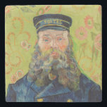 Vincent Van Gogh - Postman Joseph Roulin Stone Coaster<br><div class="desc">Portrait of the Postman Joseph Roulin / Joseph-Etienne Roulin,  le postier - Vincent Van Gogh,  April 1889</div>