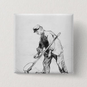 Vincent van Gogh Reaper 15 Cm Square Badge