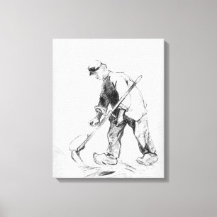 Vincent van Gogh Reaper Canvas Print