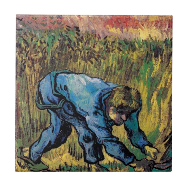 Vincent Van Gogh - Reaper With Sickle - Fine Art Tile (Front)