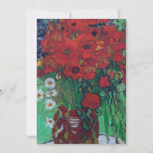 Vincent Van Gogh - Red Poppies and Daisies Thank You Card