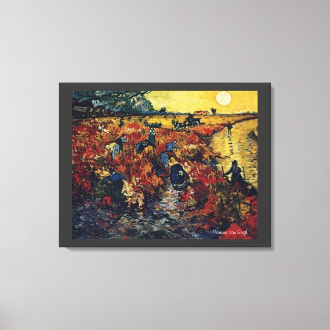 Vincent van Gogh, Red Vineyard Canvas Print (Front)