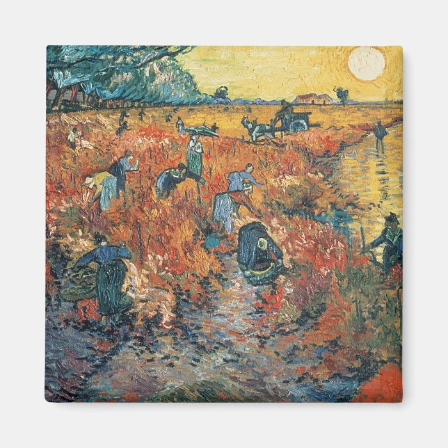 Vincent van Gogh | Red Vineyards at Arles, 1888 Magnet (Front)