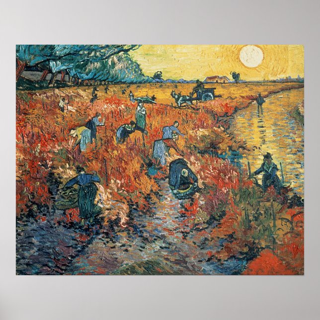Vincent van Gogh | Red Vineyards at Arles, 1888 Poster (Front)