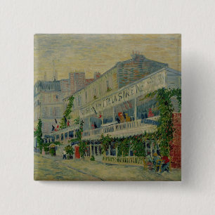 Vincent van Gogh Restaurant de la Sirene 15 Cm Square Badge