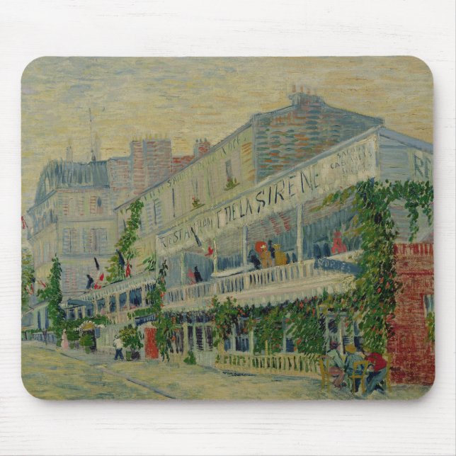 Vincent van Gogh | Restaurant de la Sirene Mouse Mat (Front)