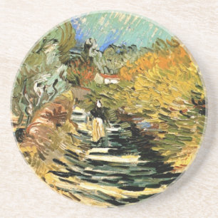 Vincent van Gogh Road at Saint-Remy, Female Figure Coaster