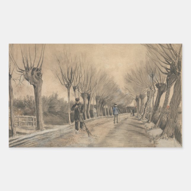 Vincent van Gogh - Road in Etten Rectangular Sticker (Front)