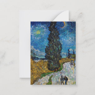 Vincent van Gogh - Road with Cypress and Star Card