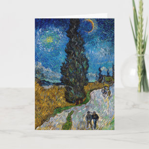 Vincent van Gogh - Road with Cypress and Star Card