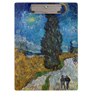 Vincent van Gogh - Road with Cypress and Star Clipboard
