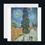 Vincent Van Gogh - Road with Cypress and Star Holiday Card<br><div class="desc">Vincent Van Gogh - Road with Cypress and Star</div>