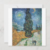 Vincent Van Gogh - Road with Cypress and Star