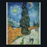 Vincent Van Gogh - Road with Cypress and Star Poster<br><div class="desc">Vincent Van Gogh - Road with Cypress and Star</div>